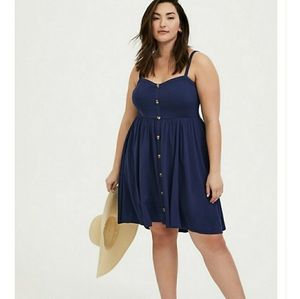Torrid Navy Button Hi-Lo Dress size 18/20